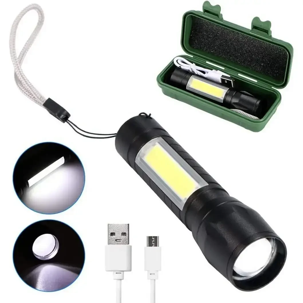 Потужний ручний ліхтарик BL-511-XPE+COB, фото 1