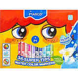Фломастери на водній основі  Marco Ultra Washable 36 кольорів 1630-36CB, фото 5