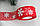 Органза   "Білі сніжинки   "  4 см  червона рулон 22.5 метри, фото 5