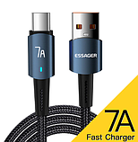 Кабель ESSAGER USB Type-C 7А Q.C. 3.0-4.0 Довжина 1 метр Швидка зарядка та передавання даних, фото 2