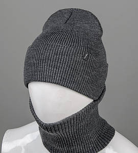 Подвійна Резинка з закотом без підкладки + Баф (С2218), Антрацит