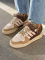 Adidas Forum коричневі жіночі кроссівки на липучці. Модні жіночі кросси Адідас Форум., фото 11