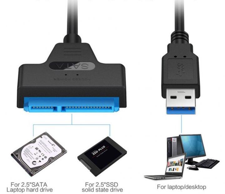 USB SATA перехідник для жорсткого диска 2.5/3.5 — САТА ЮСБ шнур (кабель .