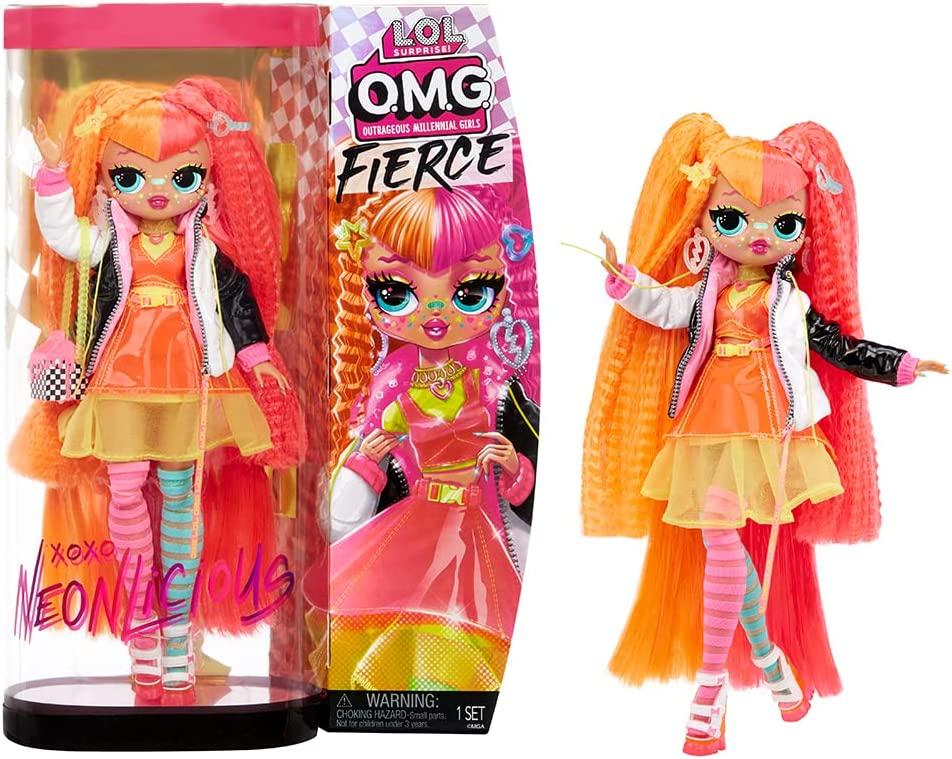 Лялька ЛОЛ ОМГ Леді Неон LOL Surprise OMG Fierce Neonlicious Fashion Doll 585268