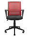 Крісло офісне комп'ютерне Флеш Ю — Пластик сидіння чорне спинка червона ТМ Richman, фото 3