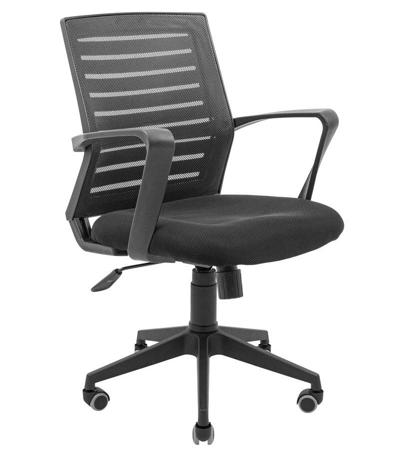 Крісло офісне комп'ютерне Флеш Ю — Пластик сидіння чорне спинка сіра ТМ Richman, фото 1