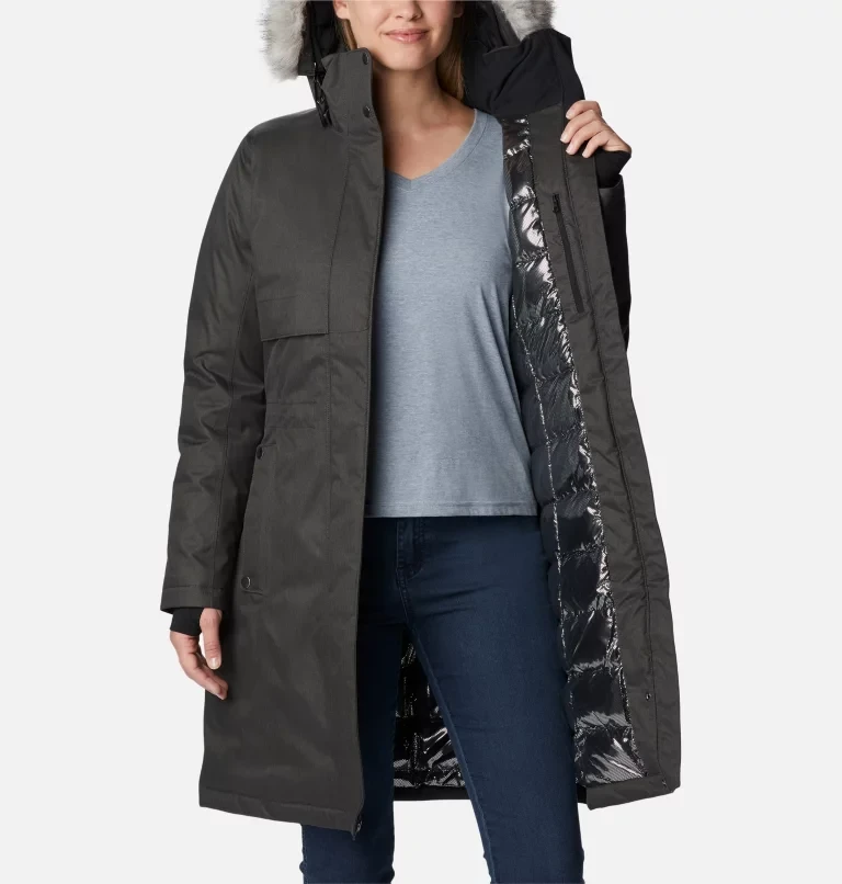 Women's apres arson sales long down jacket