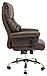 Крісло комп'ютерне для керівника Брюса Congress коричневий шкірозамінник хром ТМ Richman, фото 3