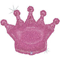 Grabo 36"/ 91 см Корона розовая голография фольгированная фигура - В УП