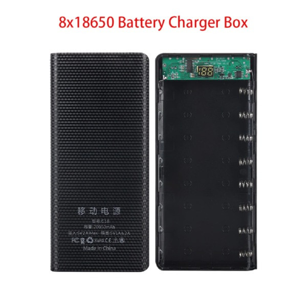 Корпус для повербанка 8*18650, 2USB 5V*2A Powerbank повербанк Power Bank відсік, фото 1