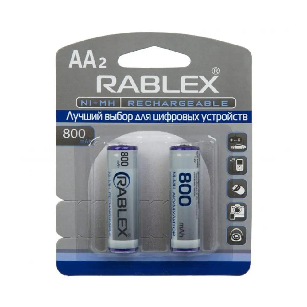 Акумулятор Rablex R6 AA 800 mAh Ni-MH блістер 2 шт.