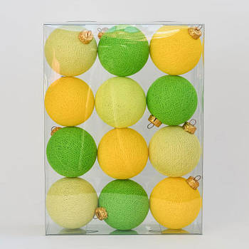 Новорічні ялинкові іграшки-кулі з ниток Grape