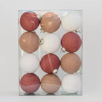 Новорічні ялинкові іграшки-кулі з ниток Poudre Light