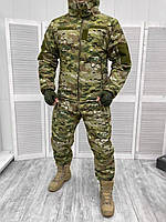 Зимний мужской костюм водоотталкивающий софтшел Soft-Shell военная форма мультикам ВСУ 3XL
