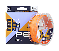 Шнур Zeox Element PE X4 100м Orange #0.6