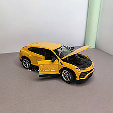 Металева машина Lamborghini Urus "Welly" масштаб 1:25, розмір 19 см, фото 3
