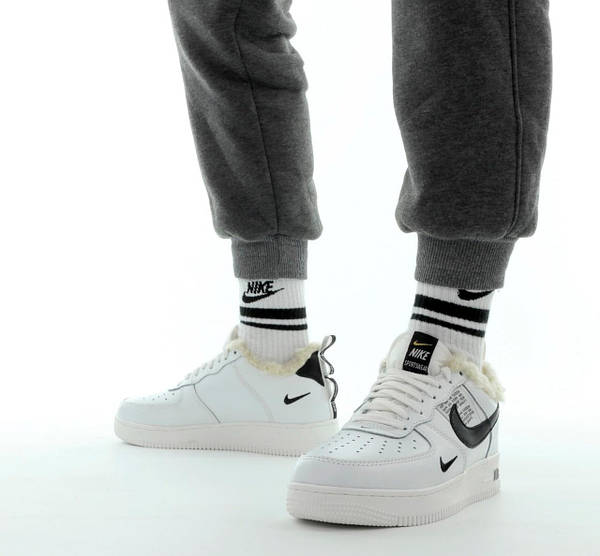 Nike air force 1 black white swoosh new arrivals