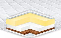 Двосторонній дитячий матрац кокос піна з пам'яттю зі знімним чохлом 8 см Kiddy Cocos Memory Eurosleep