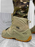 Берці черевики чоловічі всесезонні LOWA тактичні, армійські черевики ЛОВА військові демісезонні Койот, фото 4