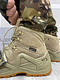 Берці черевики чоловічі всесезонні LOWA тактичні, армійські черевики ЛОВА військові демісезонні Койот, фото 8