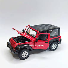 Металева машина Jeep Wrangler Rubicon "Welly" масштаб 1:25, розмір 19 см, фото 3