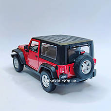 Металева машина Jeep Wrangler Rubicon "Welly" масштаб 1:25, розмір 19 см, фото 4