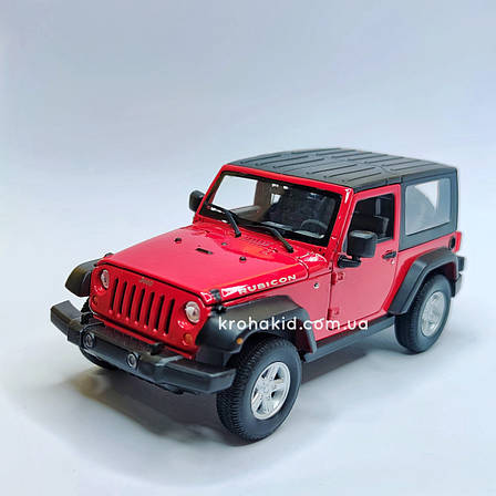 Металева машина Jeep Wrangler Rubicon "Welly" масштаб 1:25, розмір 19 см, фото 1