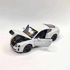 Металева машина Bentley Continental Supersports "Welly" масштаб 1:24, розмір 19 см, фото 4