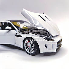 Металева машина Jaguar F-Type Coupe "Welly" масштаб 1:24, розмір 19 см, фото 5