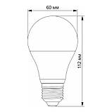 LED лампа VIDEX  A60e 9W E27 4100K, фото 3