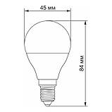 LED лампа VIDEX  G45e 3.5W E14 4100K, фото 3