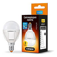 LED лампа VIDEX PREMIUM G45 7W E14 3000K