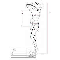 Бодістокінг Passion BS064 One Size, Red, боді, закрите плече, відкритий доступ, фото 3