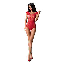 Бодістокінг Passion BS064 One Size, Red, боді, закрите плече, відкритий доступ, фото 4