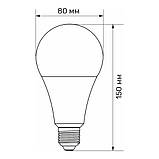 LED лампа TITANUM A80 18W E27 4100K, фото 3
