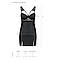 Бебі-дол з еко-шкіри та мережива Loona Chemise black L/XL - Passion, фото 8