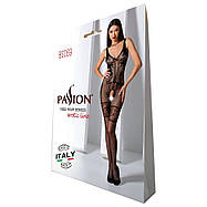Бодістокінг Passion BS069 black, комбінезон, імітація панчіх і боді, фото 3