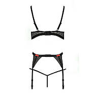 Комплект білизни PERDITA SET black XXL / XXXL - Passion Exclusive: стрепи: ліф, стрінги і пояс для панчіх, фото 3