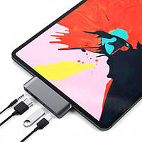 Адаптер с USB-C зарядкой для iPad алюминиевый PD 4K HDMI USB 3,0 3,5 мм