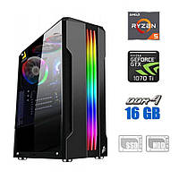 Игровой ПК /Ryzen 5 5500 6 ядер 3.6GHz NEW/16GB DDR4 NEW/120GB SSD NEW+500GB HDD/GeForce GTX 1070 Ti 6GB/600W