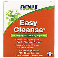 Now Foods, Easy Cleanse (2 фл. х 60 капс.), для очистки организма