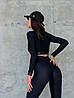 Спортивний Укорочений рашгард з манжетом FitRun Mini Rash "Black" M чорний, фото 3