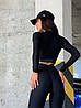 Спортивний Укорочений рашгард з манжетом FitRun Mini Rash "Black" M чорний, фото 5