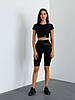 Спортивний Укорочений рашгард FitRun Mini Rash T-shirt "Black" S чорний, фото 4