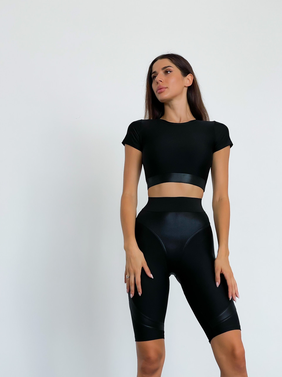 Велосипедки спортивні FitRun Cycling Extra Sex Push-up "Black" чорні XS, фото 1