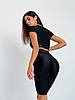 Спортивний Укорочений рашгард FitRun Mini Rash T-shirt "Black" S чорний, фото 8