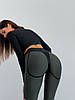 Спортивні Штани FitRun Leggings Extra Sex "Green" M зелені, фото 8