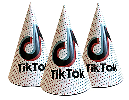 Святковий ковпак на голову з картону "Тік Ток", 1 шт.