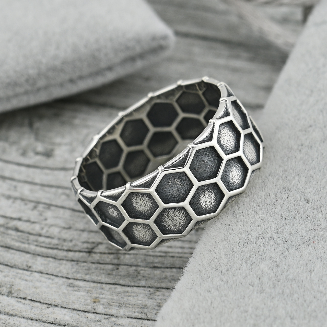 Срібна чоловіча каблучка БС1422 розмір 21.5, фото 1