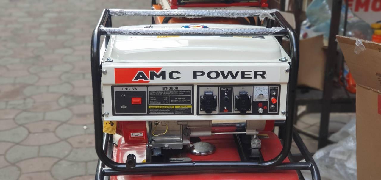 Генератор бензиновий з мідною обмоткою та колесами AMC POWER 3.5 кВт (Туреччина)